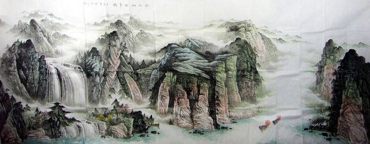 大丈二山水画