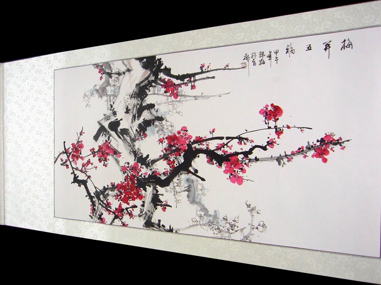 产品简介:              三尺水墨画梅花,齐鲁画家韩梅三尺国画作品